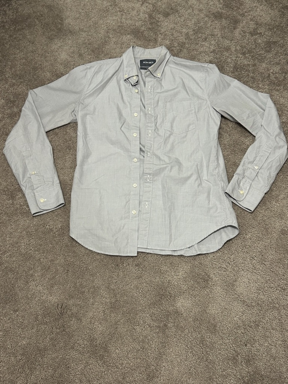 Bonobos Light Gray Long-Sleeve Casual Button-Down Shirt - Picture 2 of 3